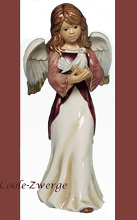 Engel mit Taube 33,5 cm bordeaux