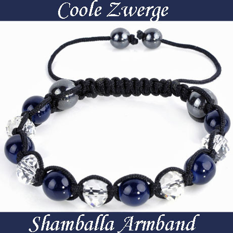 Shamballa Armband blau & kristall