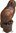 Falke auf Baumstamm in Kupfer Optik Antik Look
